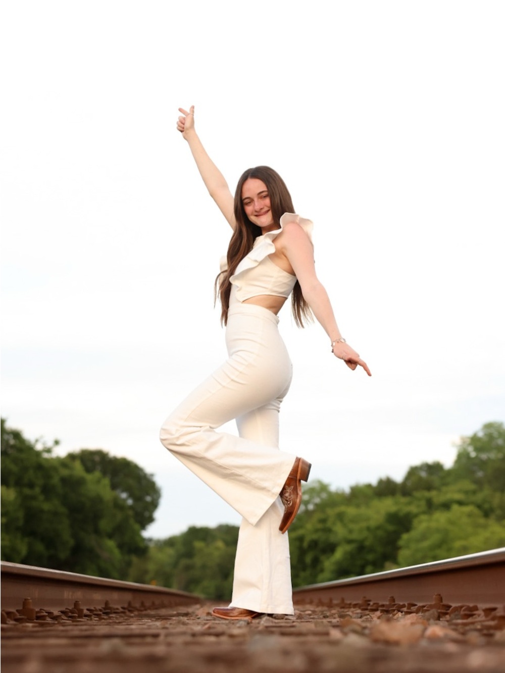 Boot Barn White Denim Jumpsuit